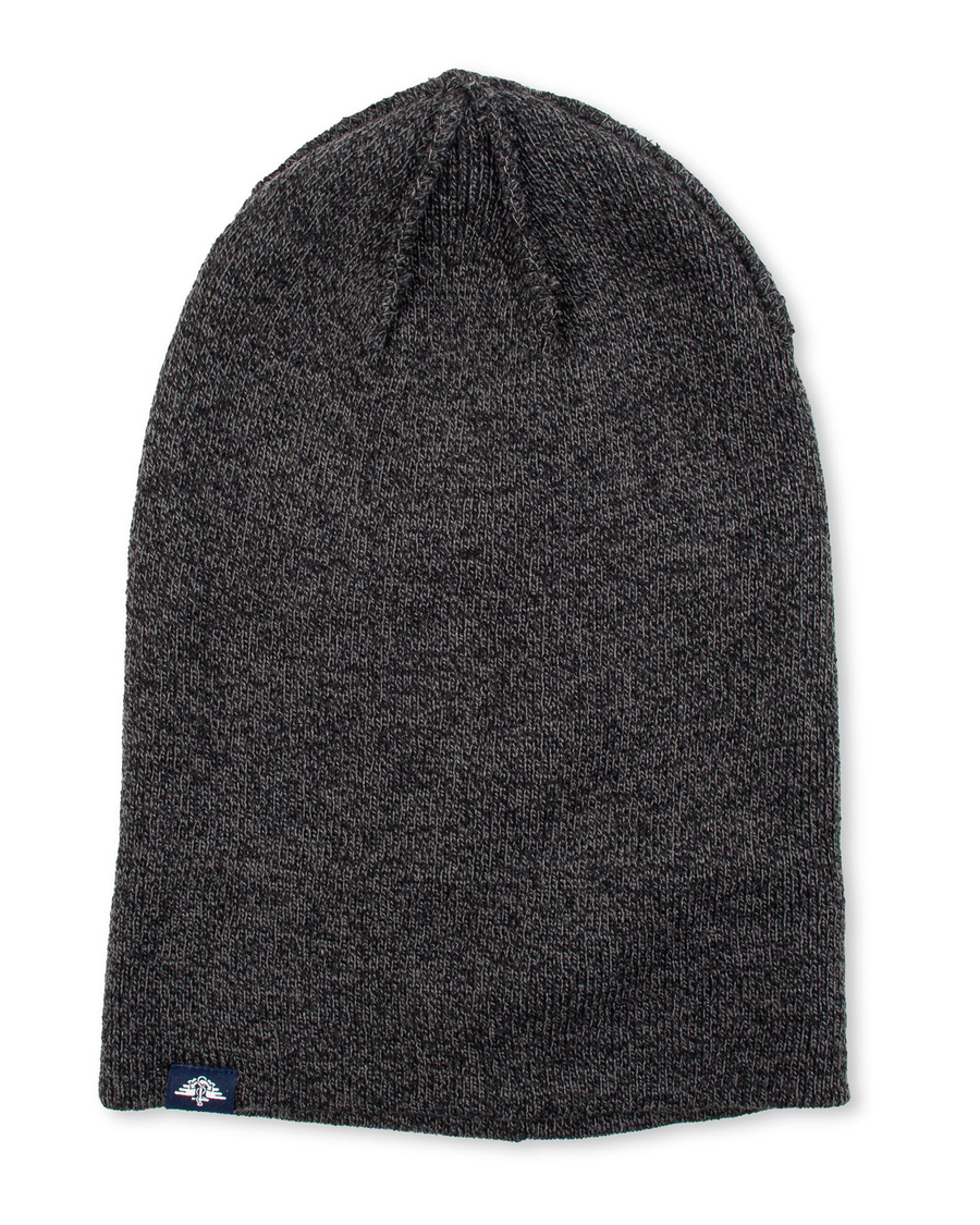 (image for) Outstanding Recycle 2 Tone Yarn Rib Knit 6 Dart Beanie